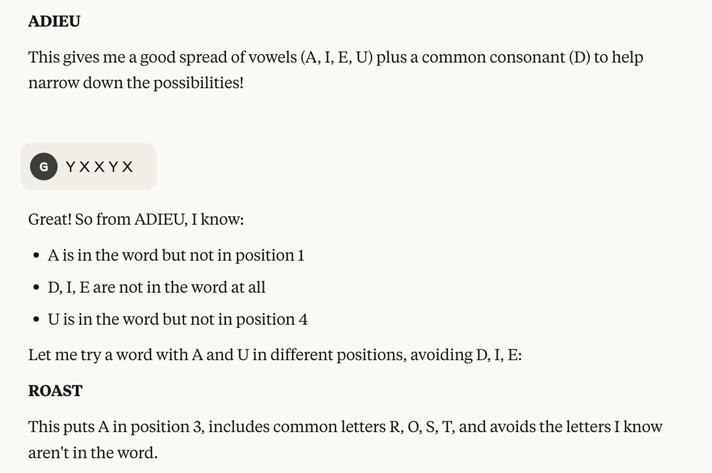 Claude Wordle Results 1